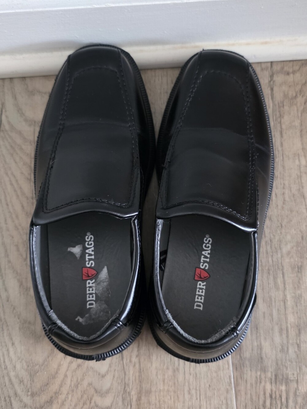 Deer Stags Boy's Black Slip-On Dress Loafers